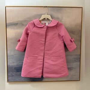 TOMMY BAHAMA Girls Pink Bow Sleeve Dress Coat